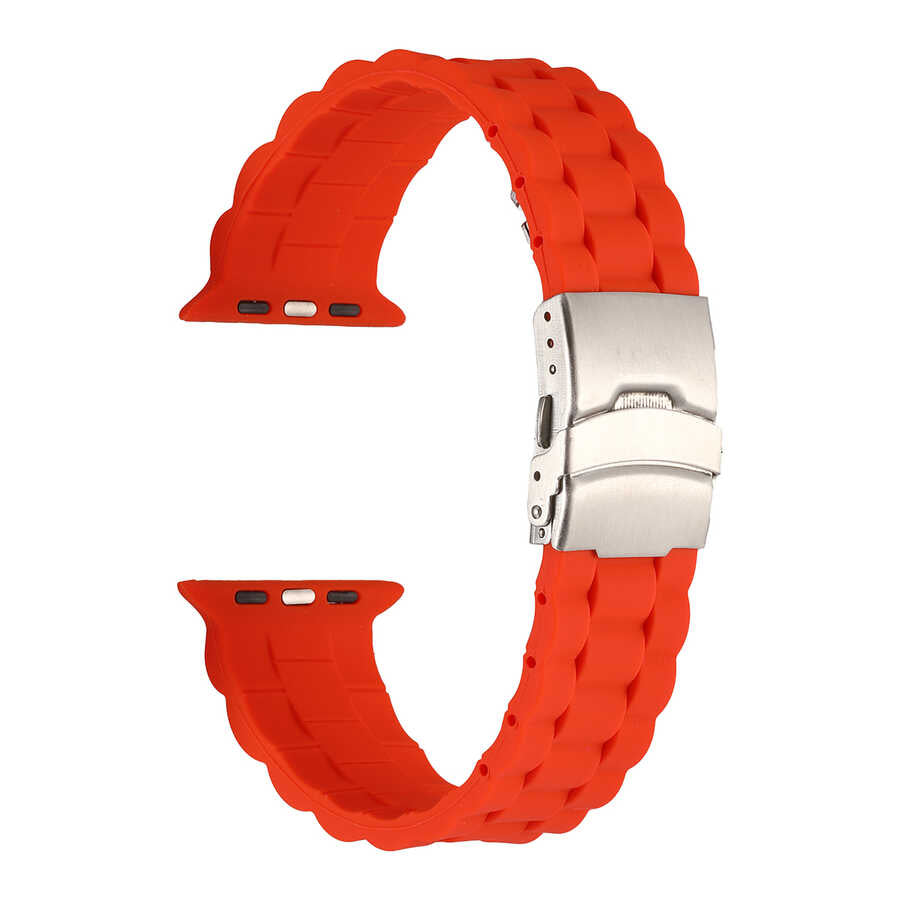 Apple Watch 7 41mm KRD-72 Silikon Kordon Gri