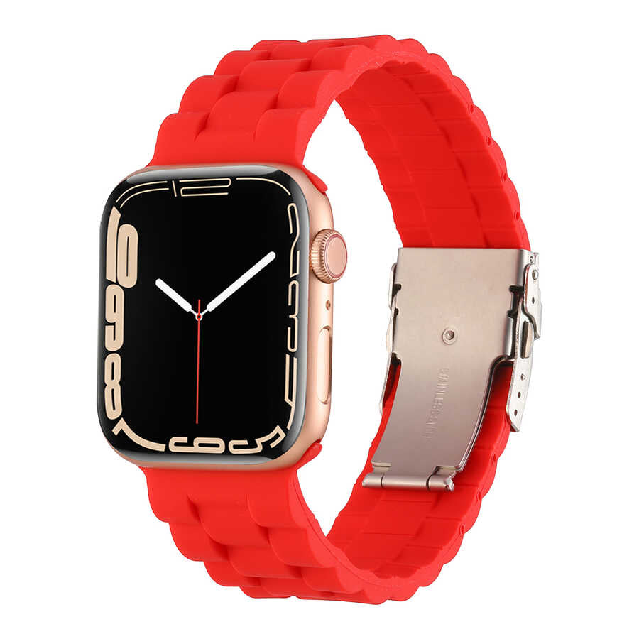 Apple Watch 7 41mm KRD-72 Silikon Kordon Gri