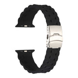 Apple Watch 7 41mm KRD-72 Silikon Kordon Siyah