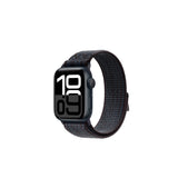 Apple Watch 7 41mm KRD-91 Hasır Kordon Strap Kayış Siyah-Mavi