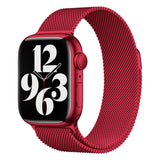 Apple Watch 7 41mm Zore Band-01 Metal Kordon Kırmızı