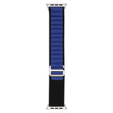 Apple Watch 7 41mm Zore Band-74 Hasır Kordon Siyah-Mavi