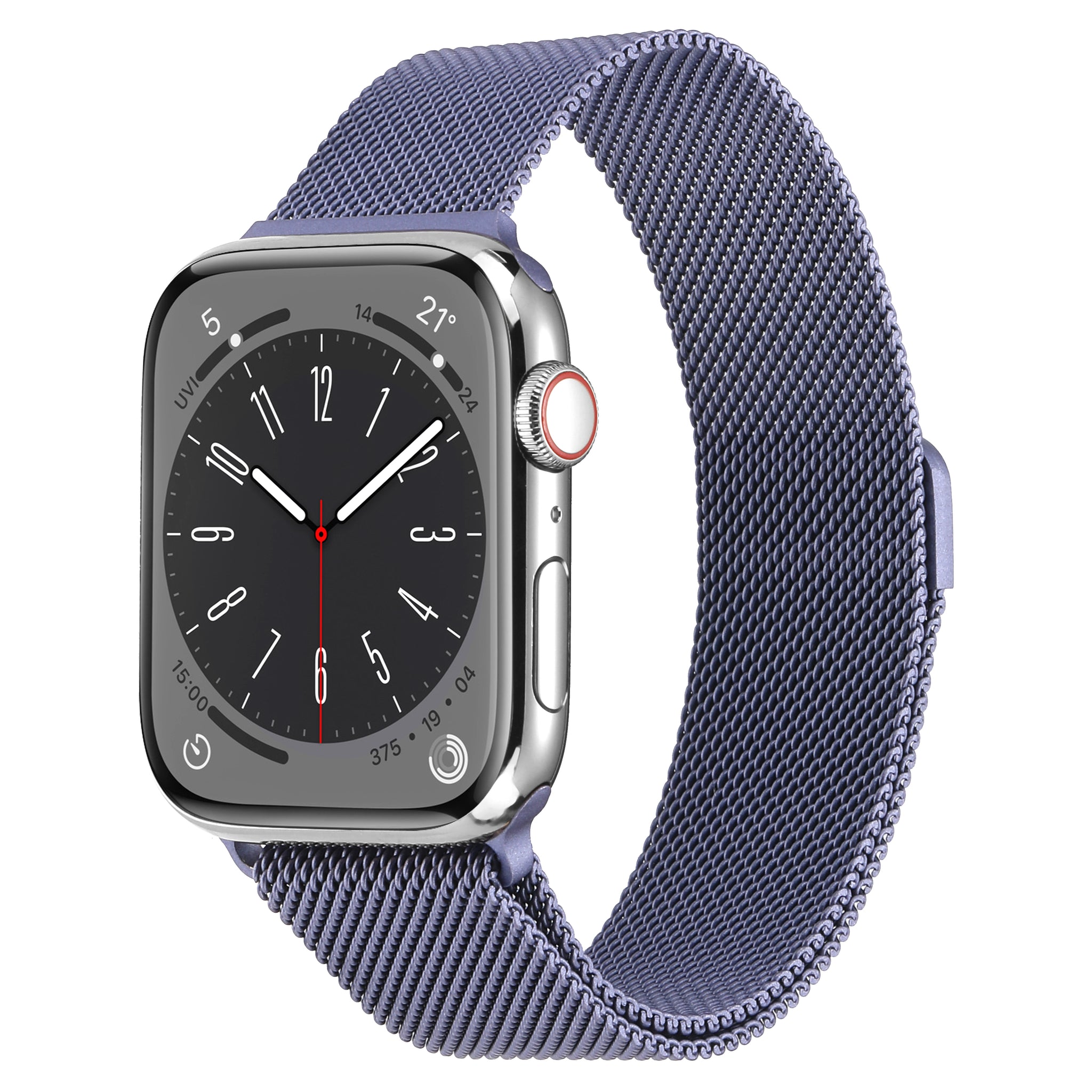 Apple Watch 7 41mm Zore KRD-01 Metal Kordon Derin Mor