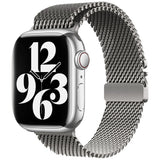 Apple Watch 7 41mm Zore KRD-121 Metal Hasır Kordon Siyah