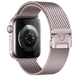 Apple Watch 7 41mm Zore KRD-121 Metal Hasır Kordon Siyah