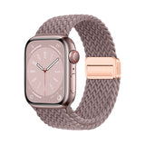 Apple Watch 7 41mm Zore KRD-134 Örgü Tasarımlı Hasır Kordon Strap Kayış Mor