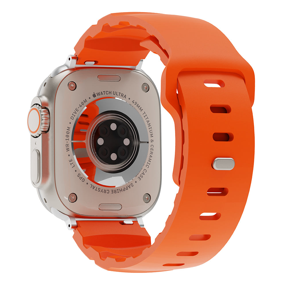 Apple Watch 7 41mm Zore KRD-143 Silikon Kordon Turuncu