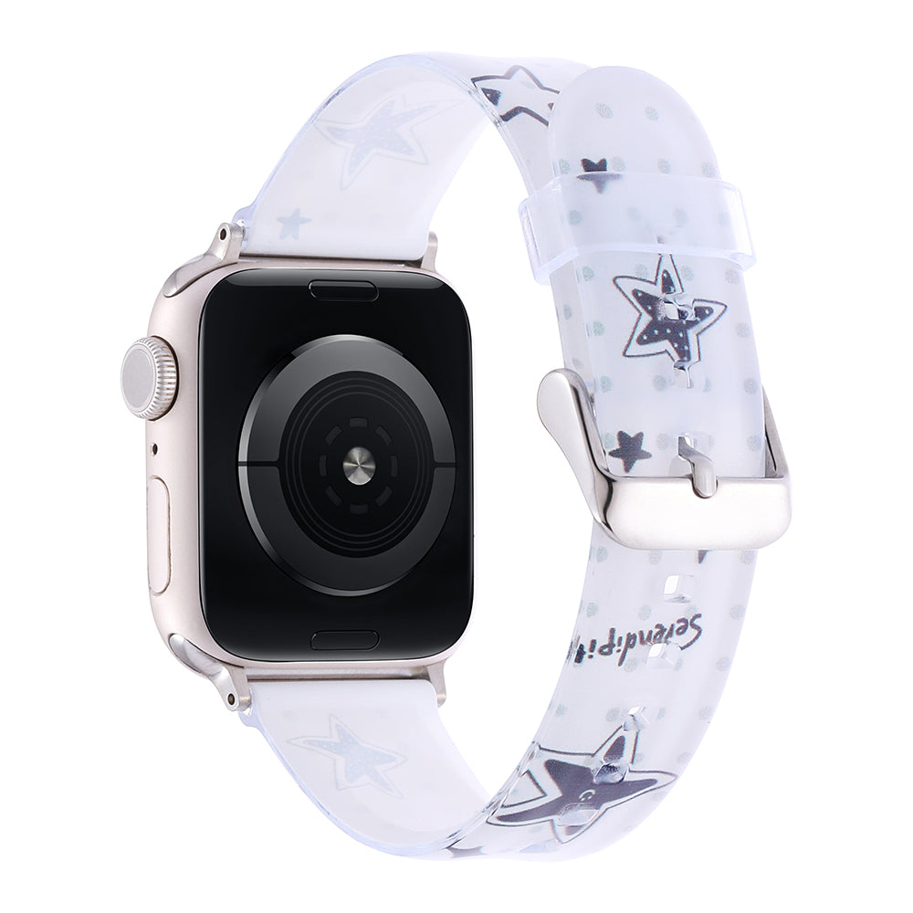 Apple Watch 7 41mm Zore KRD-156 Silikon Kordon Büyük Yıldız