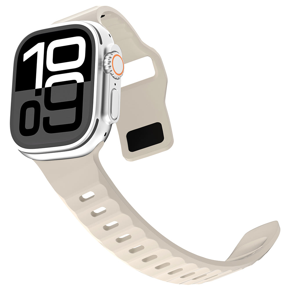 Apple Watch 7 41mm Zore KRD-160 Silikon Kordon Strap Kayış Starlight