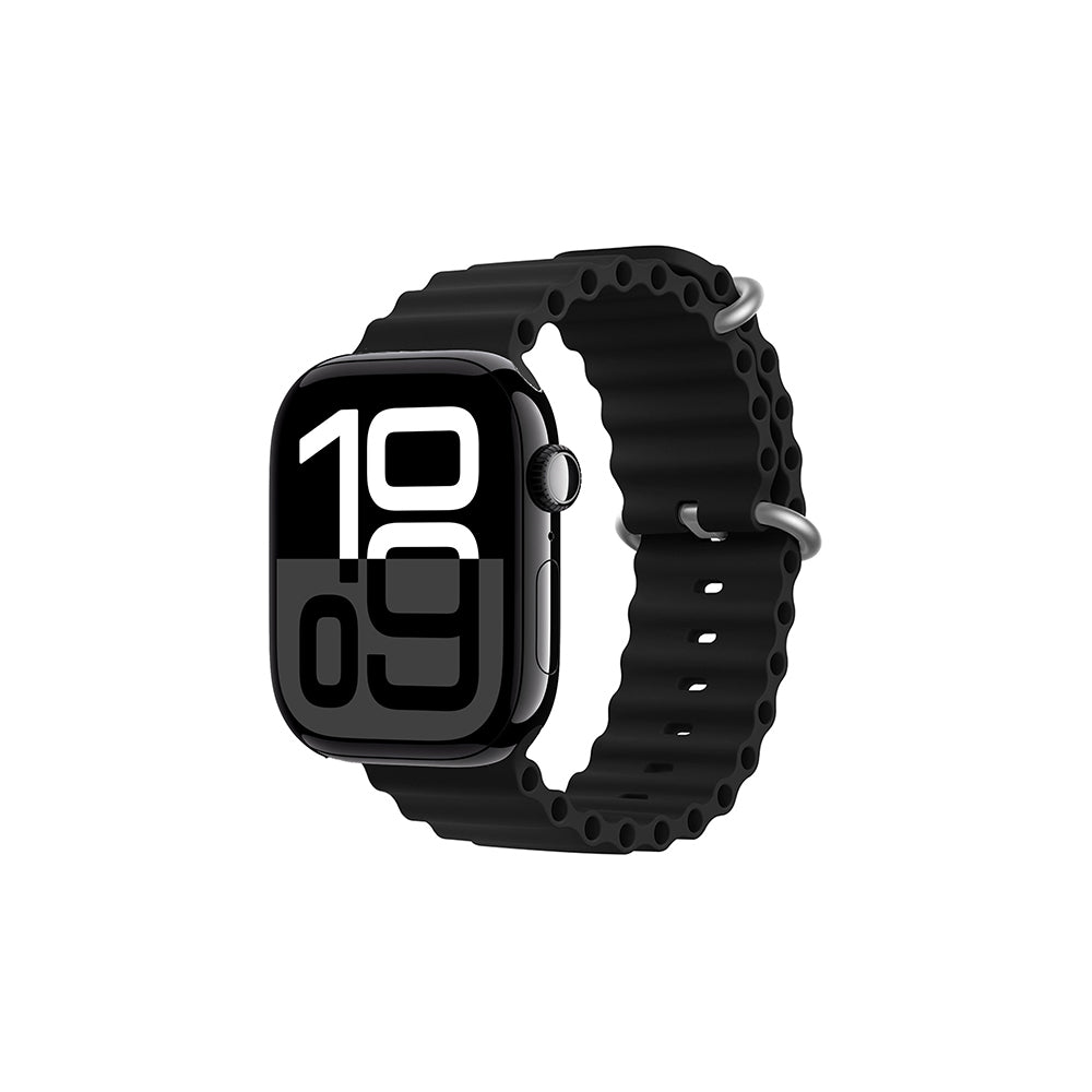 Apple Watch 7 41mm Zore KRD-75 Silikon Kordon Siyah