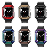 Apple Watch 7 41mm Zore KRD-88 Sert PC Kasa Koruyuculu Silikon Kordon Kırmızı