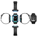 Apple Watch 7 41mm Zore KRD-88 Sert PC Kasa Koruyuculu Silikon Kordon Mor