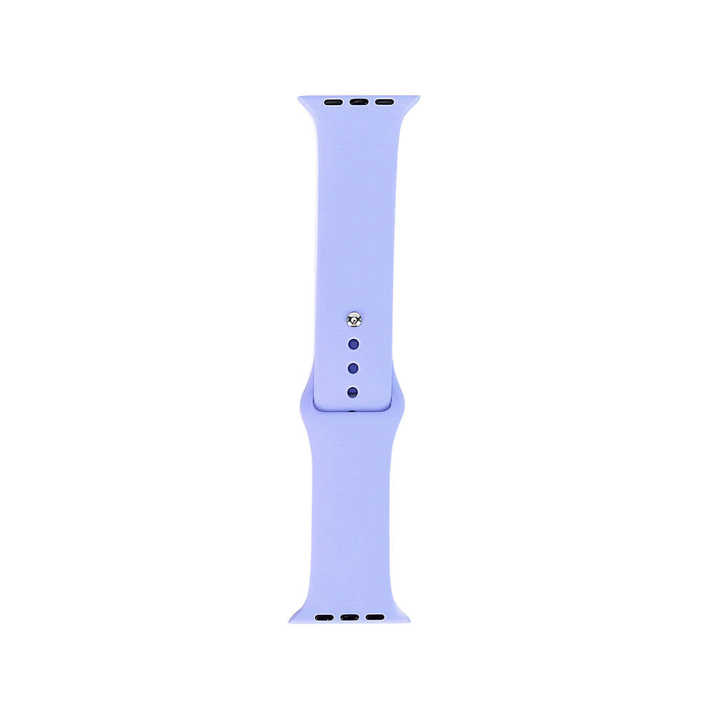 Apple Watch 7 45mm Band Serisi Klasik Kordon Silikon Strap Kayış Lila