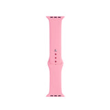 Apple Watch 7 45mm Band Serisi Klasik Kordon Silikon Strap Kayış Pembe