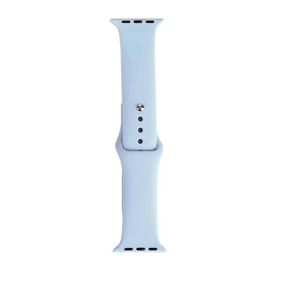 Apple Watch 7 45mm Band Serisi Klasik Kordon Silikon Strap Kayış Custom Sky Blue