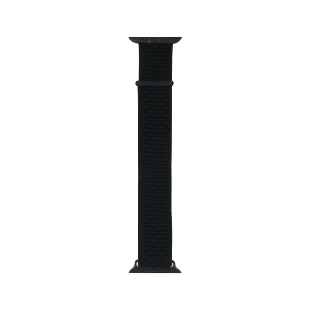 Apple Watch 7 45mm Kordon Band-03 Serisi Hasır Strap Kayış Koyu Siyah