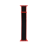 Apple Watch 7 45mm Kordon Band-03 Serisi Hasır Strap Kayış Kırmızı-Siyah