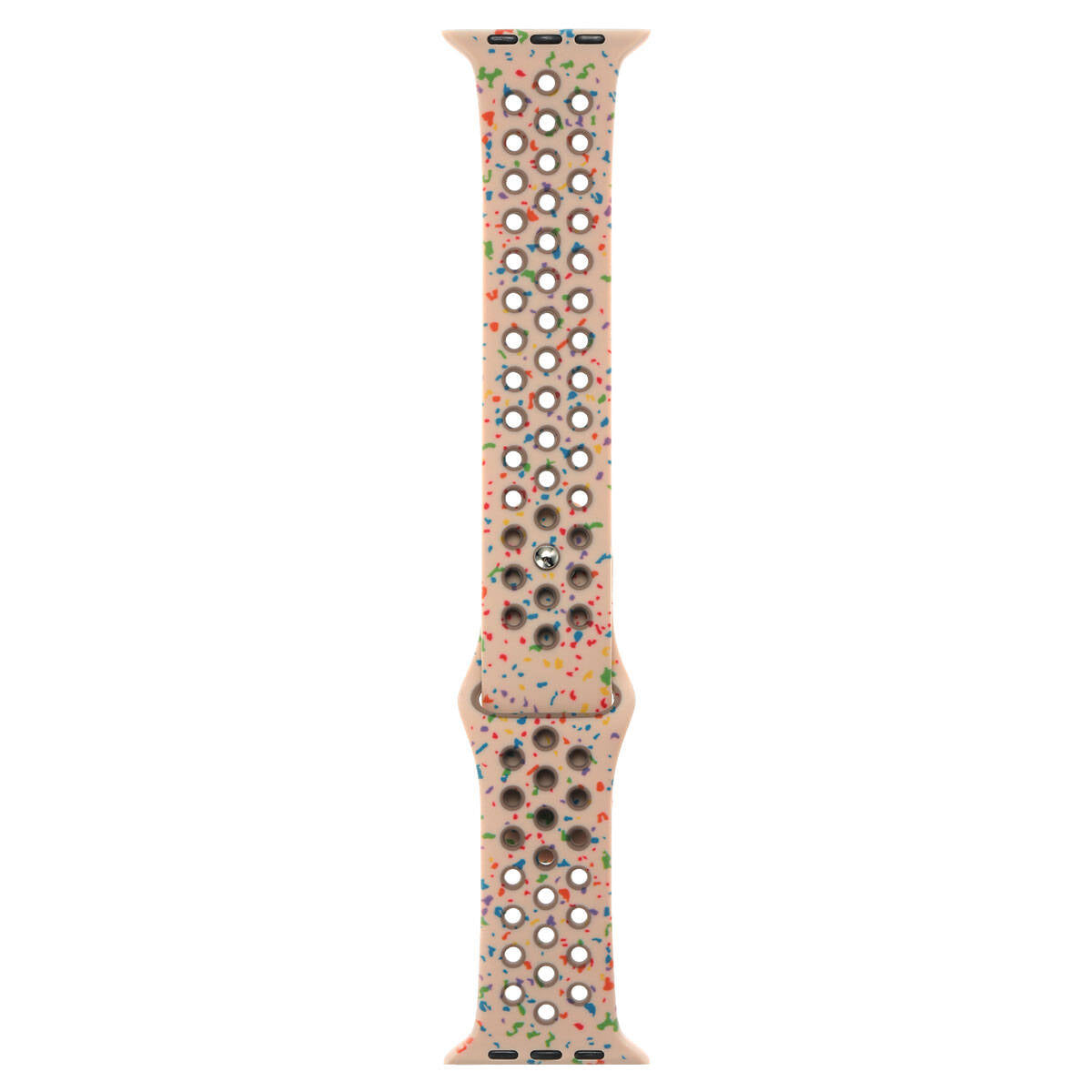 Apple Watch 7 45mm Kordon Yeni Seri 2023 KRD-02 Silikon Strap Kayış Krem