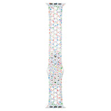 Apple Watch 7 45mm Kordon Yeni Seri 2023 KRD-02 Silikon Strap Kayış Krem