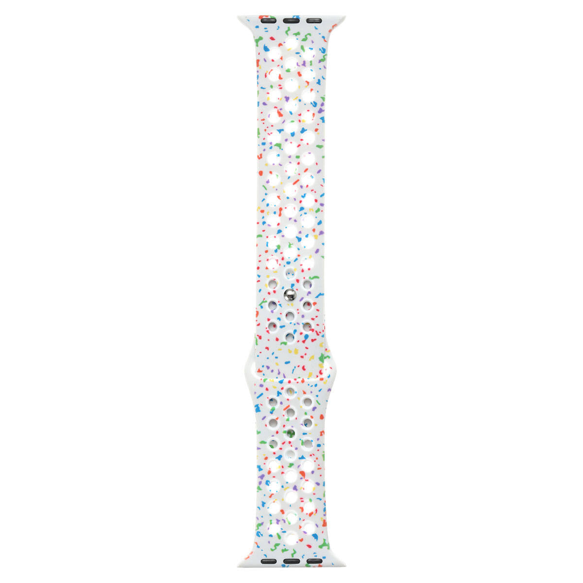 Apple Watch 7 45mm Kordon Yeni Seri 2023 KRD-02 Silikon Strap Kayış Krem