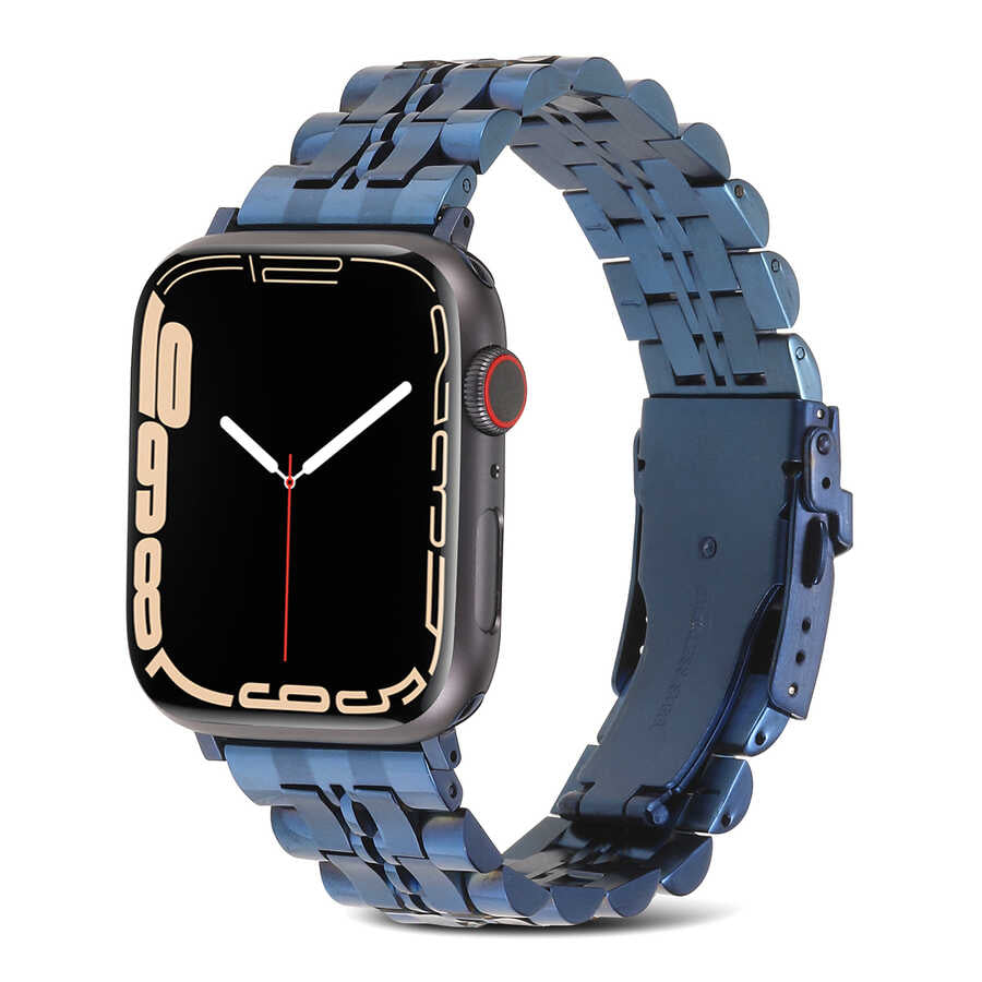 Apple Watch 7 45mm KRD-54 Metal Kordon Siyah