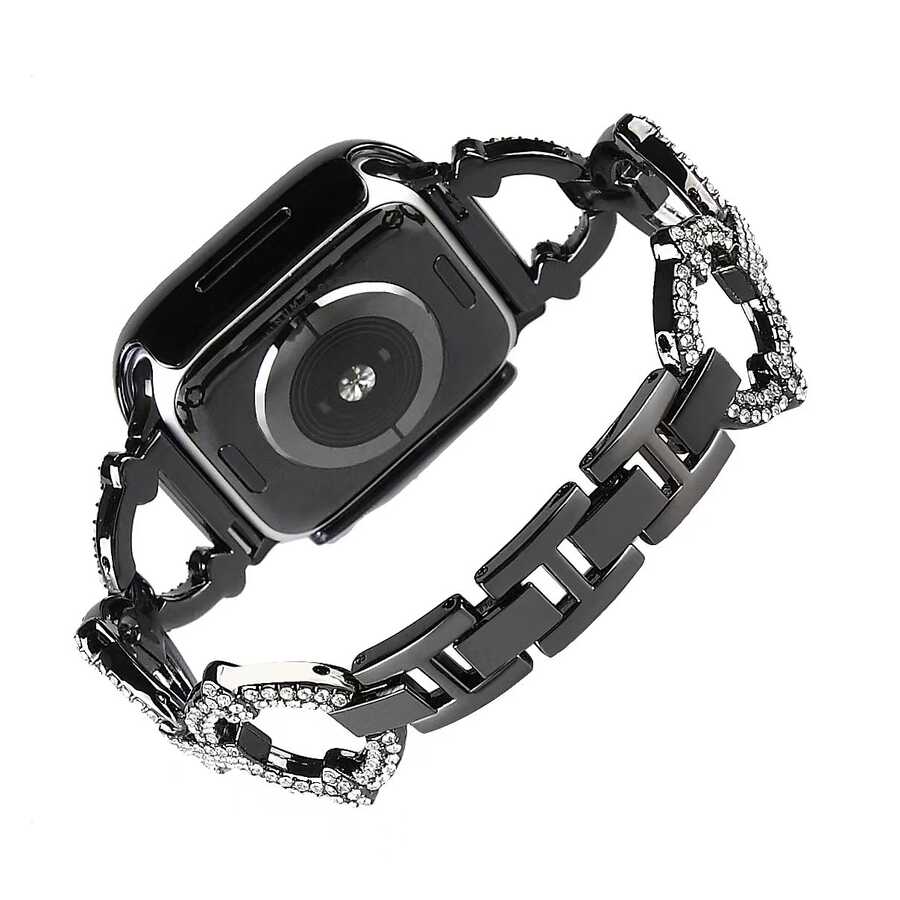 Apple Watch 7 45mm KRD-57 Metal Kordon Siyah