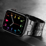 Apple Watch 7 45mm KRD-63 Metal Kordon Siyah
