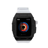 Apple Watch 7 45mm KRD-65 Kordon Beyaz-Siyah