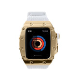 Apple Watch 7 45mm KRD-65 Kordon Beyaz-Siyah