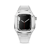 Apple Watch 7 45mm KRD-67 Kordon Beyaz-Gümüş