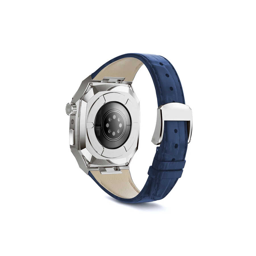 Apple Watch 7 45mm KRD-67 Kordon Beyaz-Gümüş