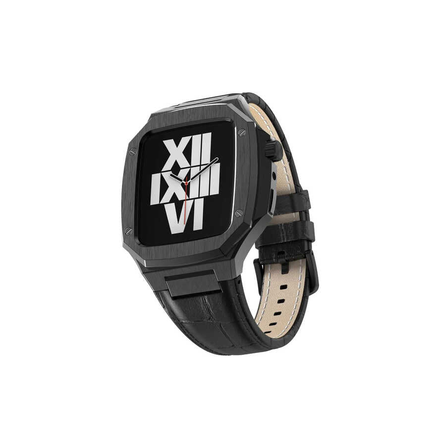 Apple Watch 7 45mm KRD-67 Kordon Kahverengi-Gümüş