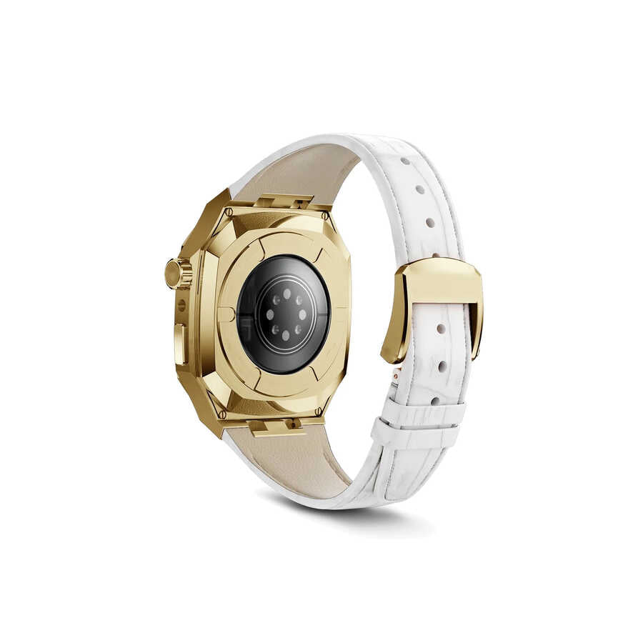 Apple Watch 7 45mm KRD-67 Kordon Kahverengi-Gümüş