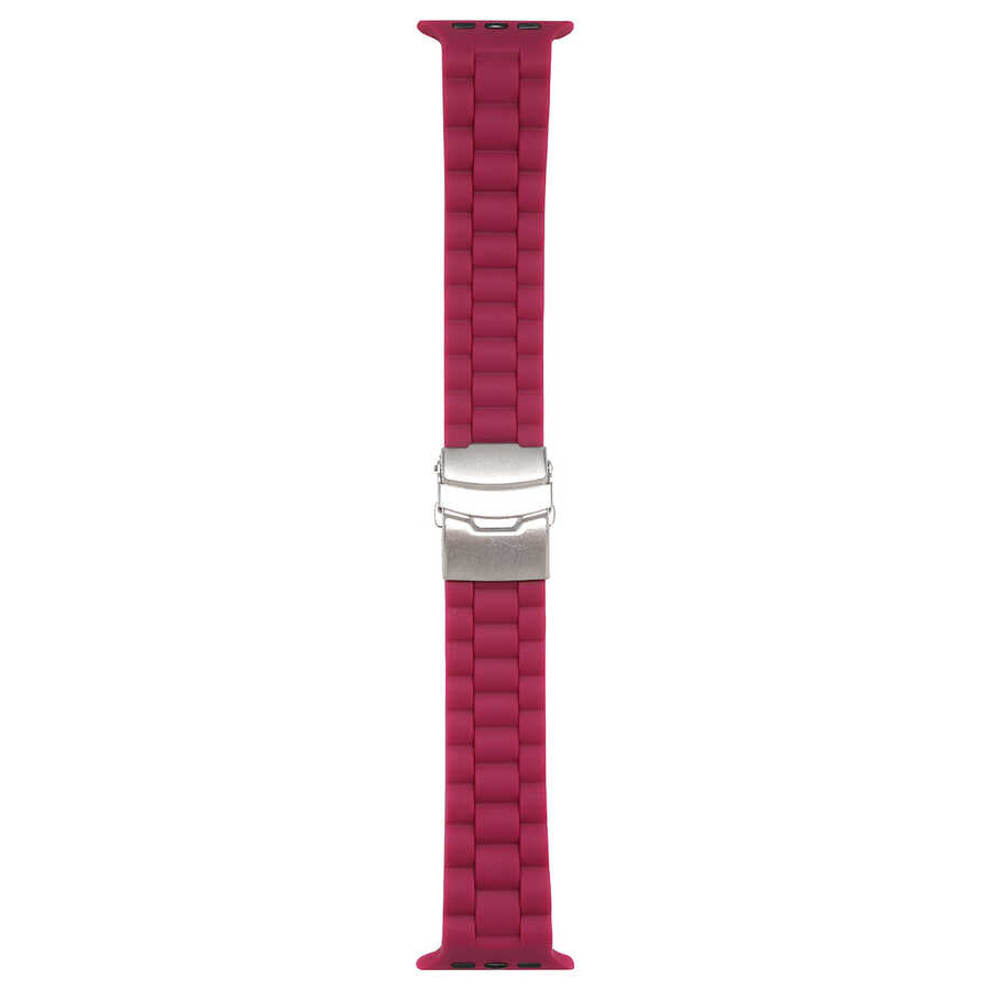Apple Watch 7 45mm KRD-72 Silikon Kordon Pembe