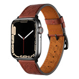 Apple Watch 7 45mm KRD-76 PU Deri Kordon Strap Kayış Koyu Yeşil