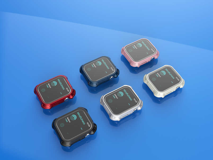 Apple Watch 7 45mm Tank Zırh Kasa ve Ekran Koruyucu Zore Watch Gard 10 Gümüş