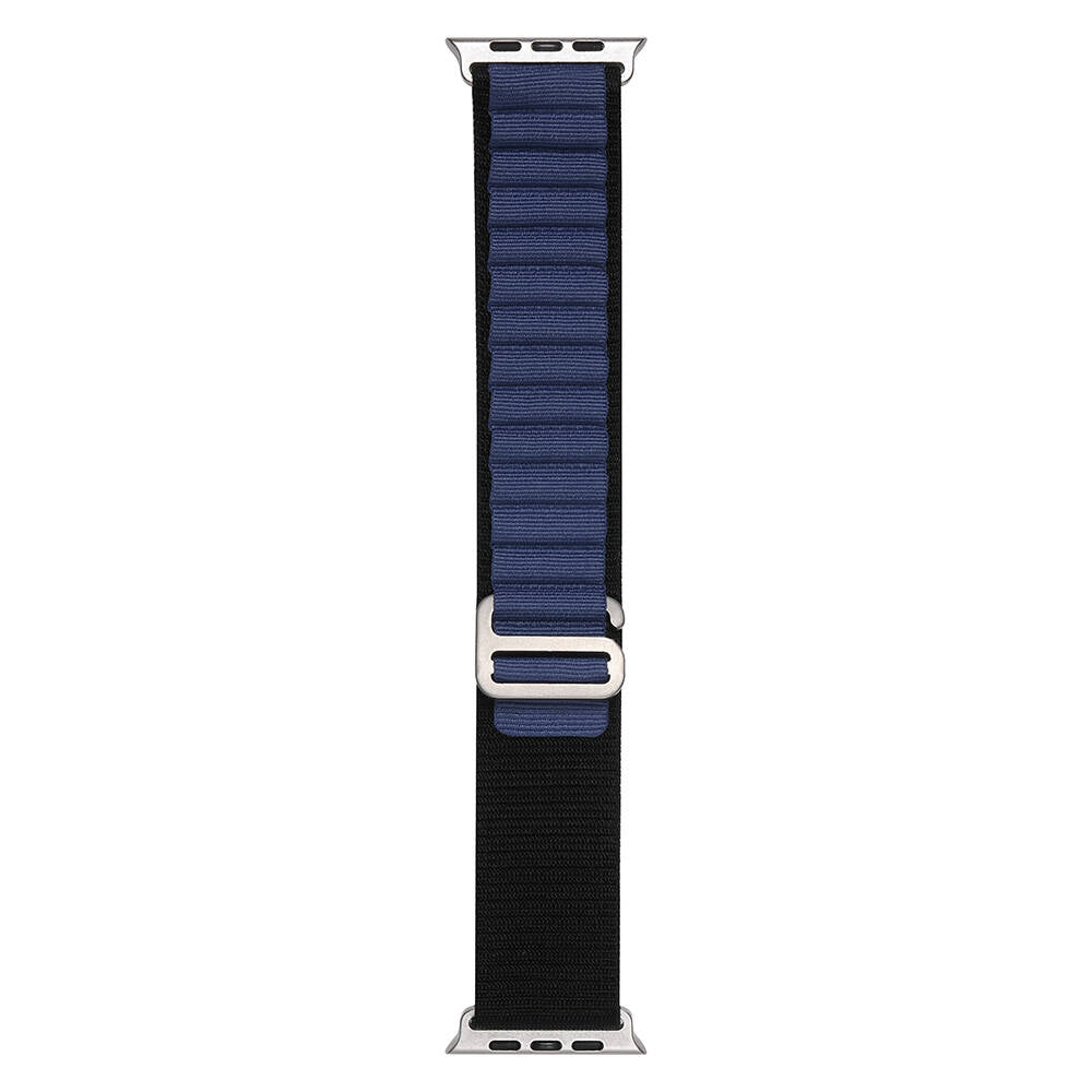 Apple Watch 7 45mm Zore Band-74 Hasır Kordon Midnight