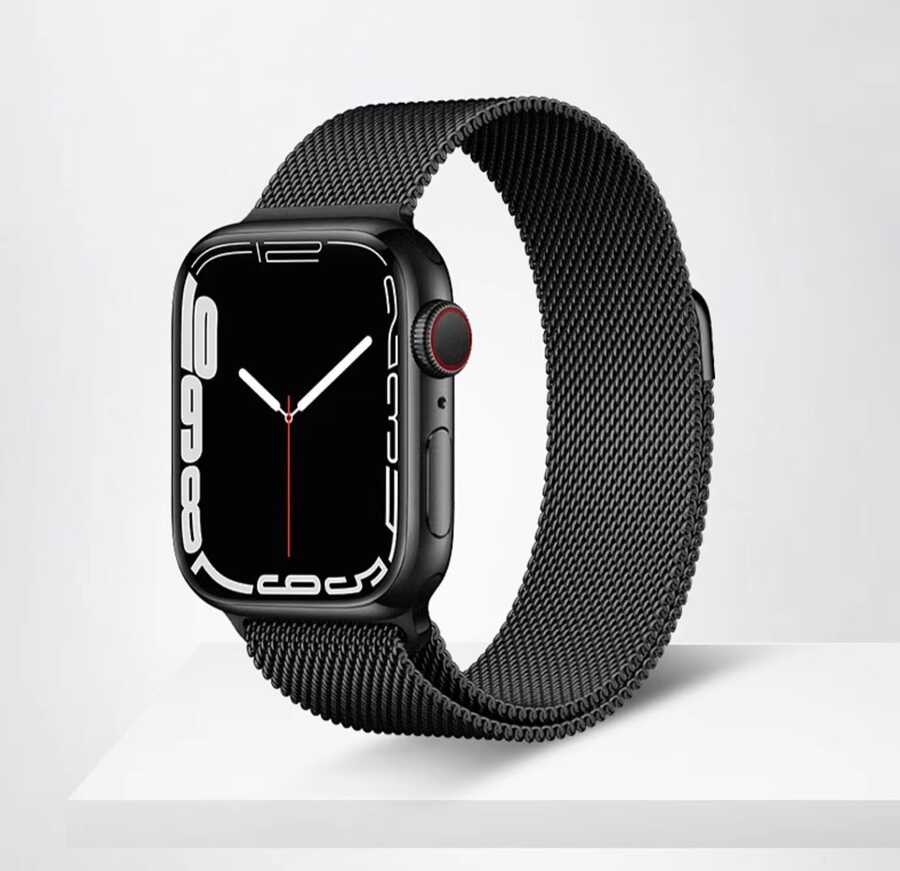 Apple Watch 7 45mm Zore KRD-01 Metal Kordon New Gray