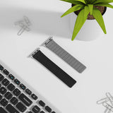 Apple Watch 7 45mm Zore KRD-111 Çizgili Desenli Silikon Kordon Haki