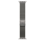 Apple Watch 7 45mm Zore KRD-121 Metal Hasır Kordon Siyah