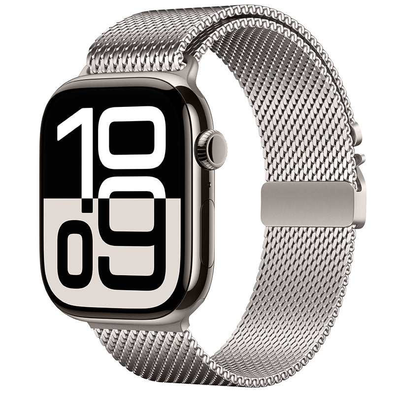 Apple Watch 7 45mm Zore KRD-121 Metal Hasır Kordon Siyah