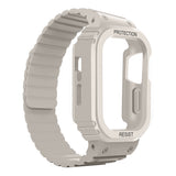 Apple Watch 7 45mm Zore KRD-142 Airbag Tasarımlı Kasa Koruyuculu Silikon Kordon Pembe