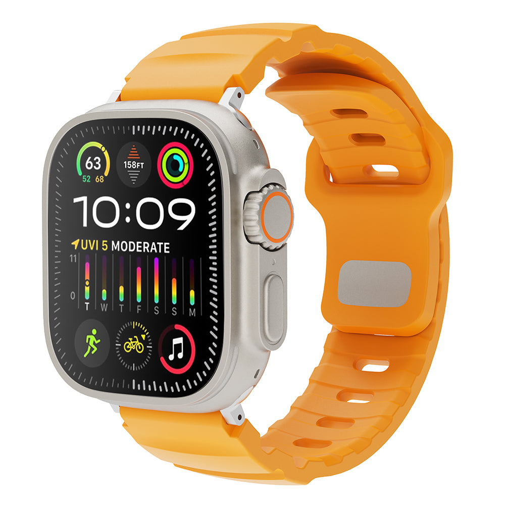 Apple Watch 7 45mm Zore KRD-143 Silikon Kordon Sarı
