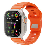 Apple Watch 7 45mm Zore KRD-143 Silikon Kordon Turuncu