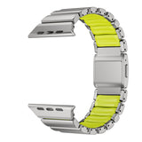 Apple Watch 7 45mm Zore KRD-152 Titanyum Silikon Kordon Siyah-Turuncu