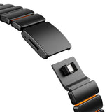 Apple Watch 7 45mm Zore KRD-152 Titanyum Silikon Kordon Siyah-Yeşil