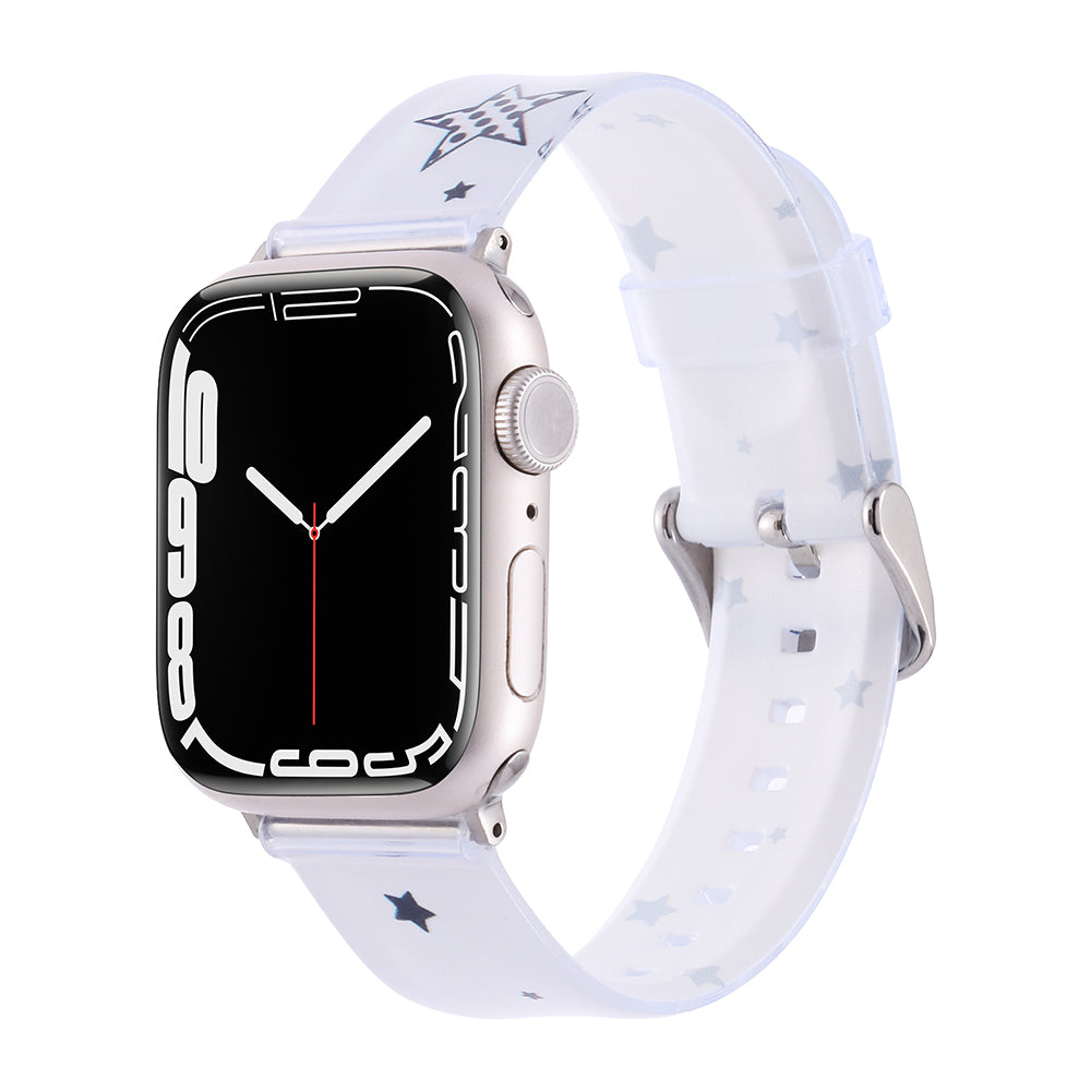 Apple Watch 7 45mm Zore KRD-156 Silikon Kordon Küçük Yıldız