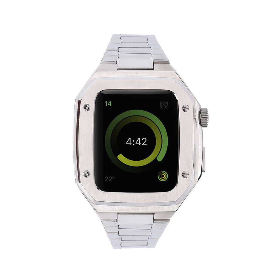 Apple Watch 7 45mm Zore KRD-64 Metal Kordon Siyah