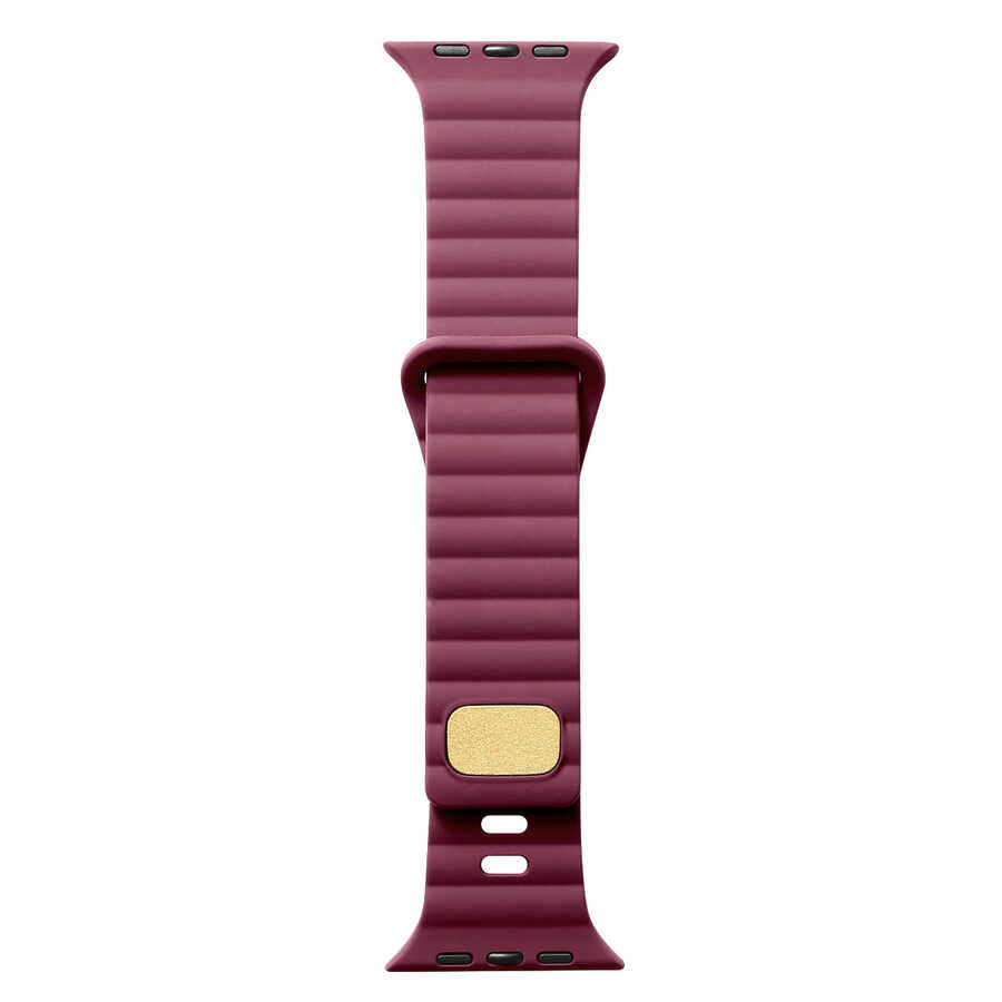Apple Watch 7 45mm Zore KRD-73 Silikon Kordon Mürdüm