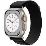 Apple Watch 7 45mm Zore KRD-74 Hasır Kordon Siyah-Füme